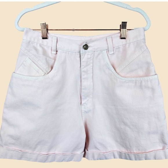 bill blass Pants - Bill Blass 12 Blush Pink High Rise Cuffed Mom Vintage 90s Designer Denim Shorts